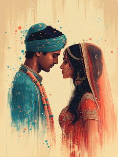 indian wedding couple