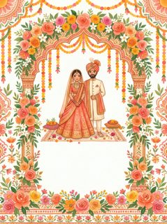 indian wedding illustration