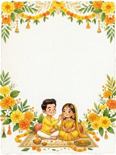 Haldi Ceremony Illustration