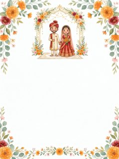 Indian wedding invitation