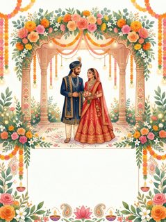 Indian wedding invitation