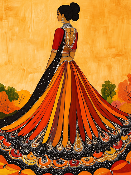 Indian Woman In Colorful Dress