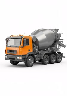 orange concrete mixer