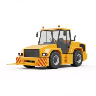 yellow industrial forklift