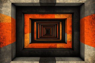 Infinite Receding Squares