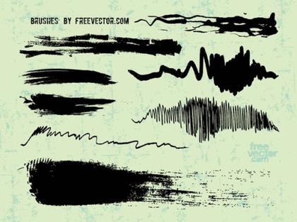 Ink Brush Strokes Free Vector