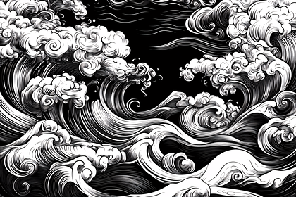 Ink Wash Waves