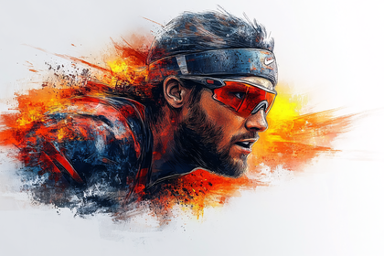 Intense Athlete Portrait