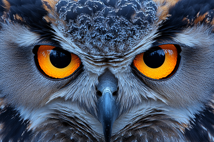 Intense Gaze of an Owl