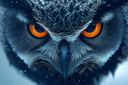 Intense Gaze Of Owl