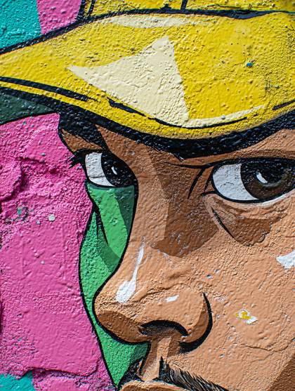 Intense Gaze Of Painted Man
