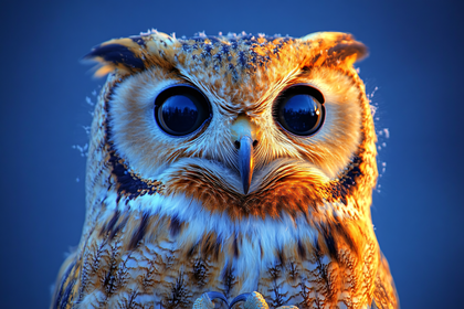 Intense Gaze Owl Portrait