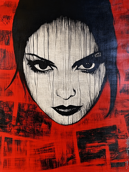 Intense Gaze Woman Portrait