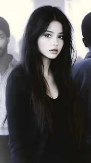 Intense Gaze Young Woman