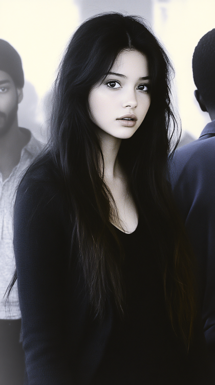Intense Gaze Young Woman