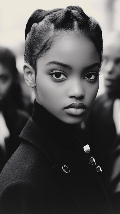Intense Gaze Young Woman