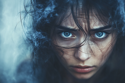 Intense Stare of a Woman