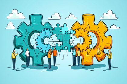 Interconnected Gears And Puzzle Cooperation