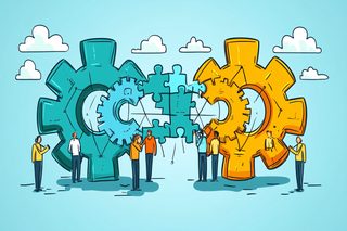 Interconnected Gears And Puzzle Cooperation