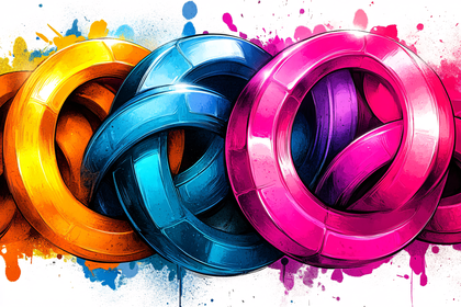 Interlocking Rings Graffiti Art