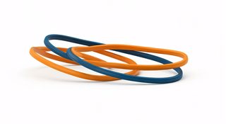intertwined rubber bands