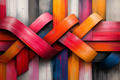 Interwoven Ribbon Abstract