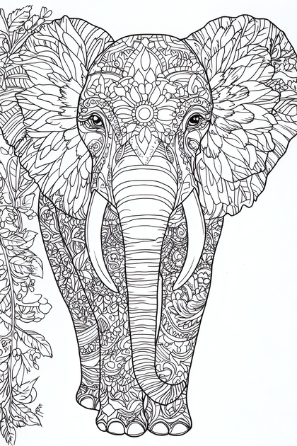 Intricate Elephant Illustration