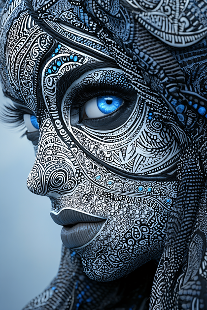 Intricate Patterned Face