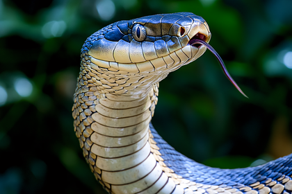Intricate Scales Of A Curious Snake