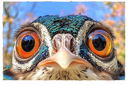 Intrigued Peacock Stare