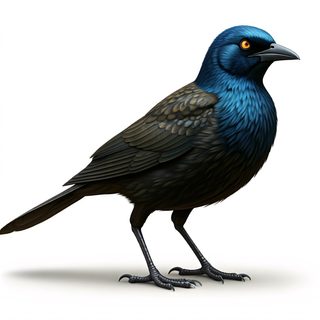 iridescent common grackle