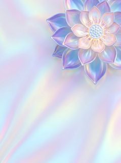 iridescent holographic lotus