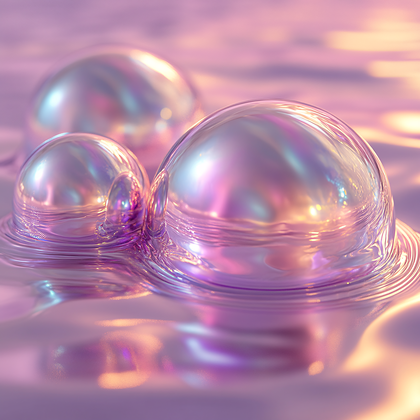 Iridescent Liquid Spheres