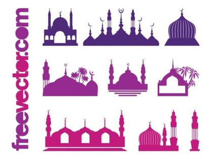 Islamic Buildings Free Vector