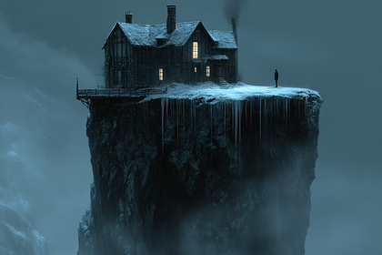 Isolated House On Cliff