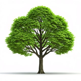 isolated green tree