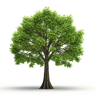 isolated green tree
