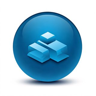 isometric blue cube icon