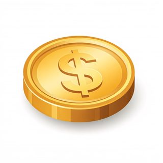 isometric gold coin