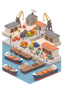 isometric-port-logistics