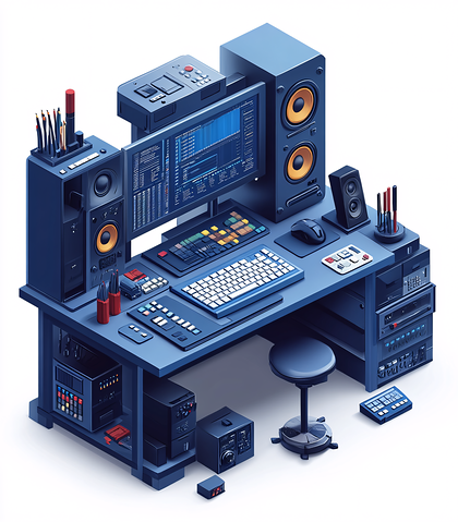 Isometric Professional Music Studio