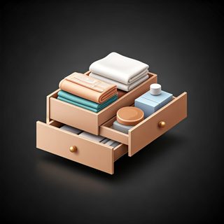 isometric drawer organizer