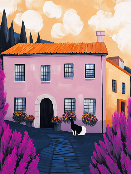 Italian Villa with Dog