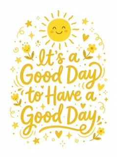 happy yellow typography