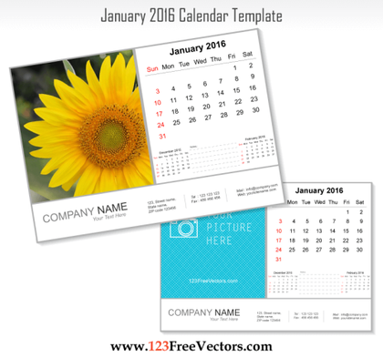 January 2016 Calendar Template