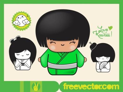 Japanese Girls s Free Vector