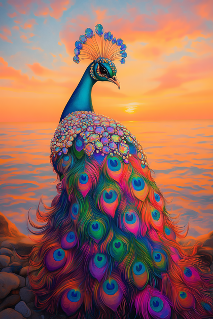 Jewel Peacock at Sunset