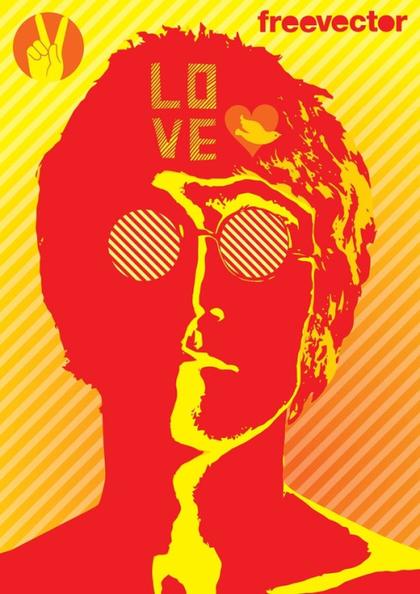 John Lennon Free Vector