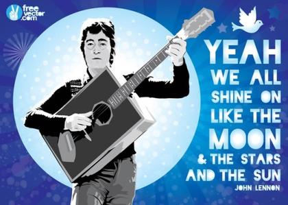 John Lennon Illustration Free Vector
