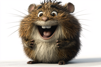Joyful Furry Hamster